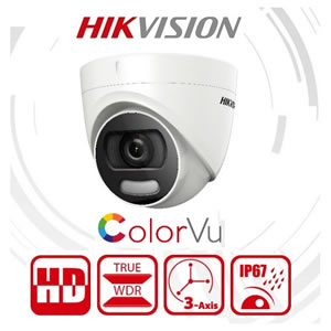 HIKVISION DS-2CE72DF3T-F 2MP COLORVU FIXED TURRET CAMERA