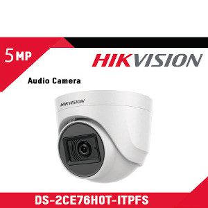 HIKVISION DS-2CE76H0T-ITPFS 5MP AUDIO INDOOR FIXED TURRET CAMERA