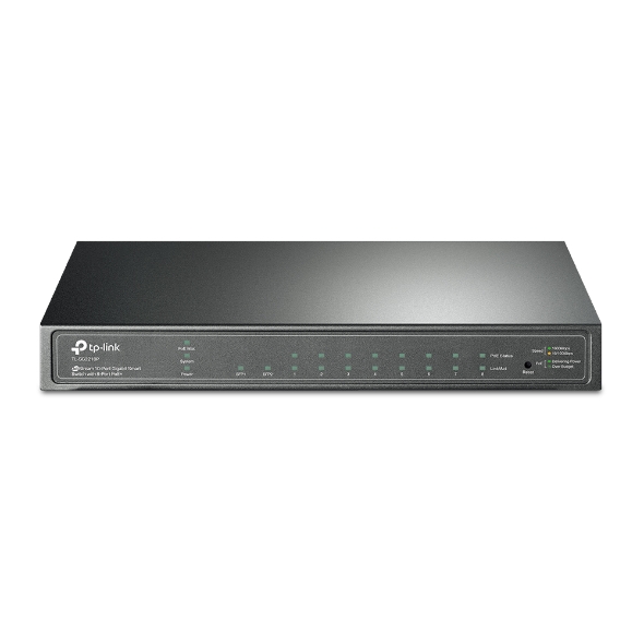 TP-LINK TL-SG2210P JETSTREAM 8 PORT GIGABIT SMART POE+ SWITCH WITH 2 SFP SLOTS FOR WAP SDN OMADA
