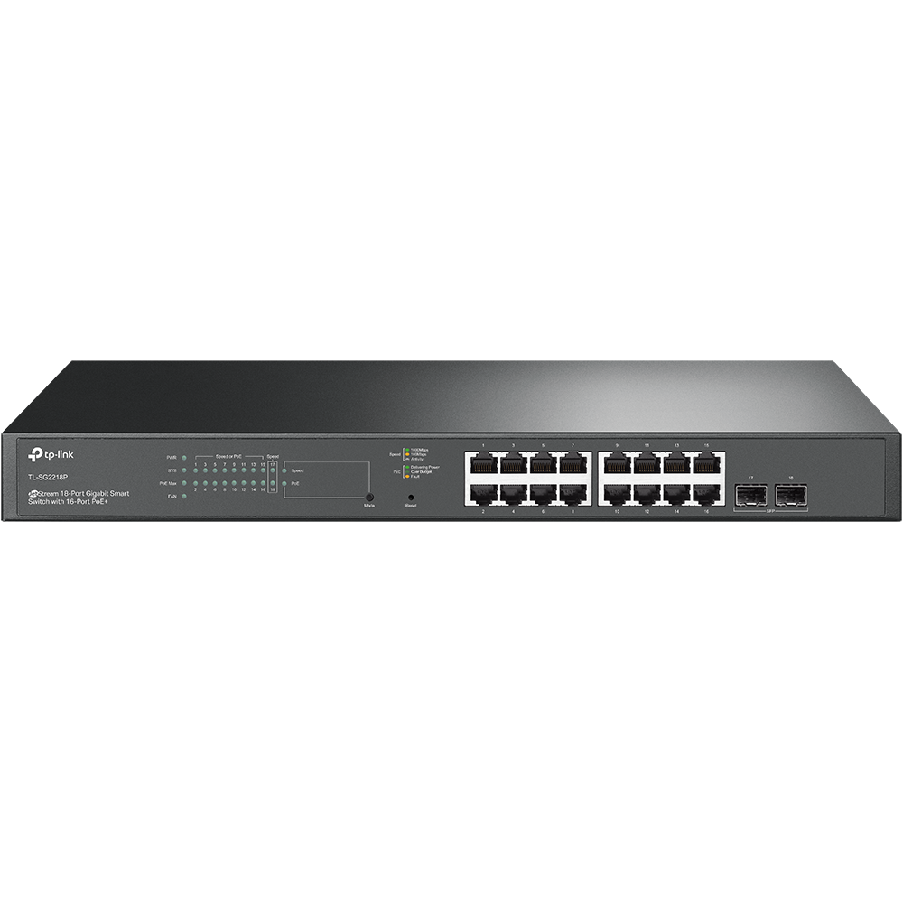 TP-LINK TL-SG2218P JETSTREAM 18-PORT GIGABIT SMART SWITCH WITH 16 PORT POE+ FOR WAP SDN OMADA