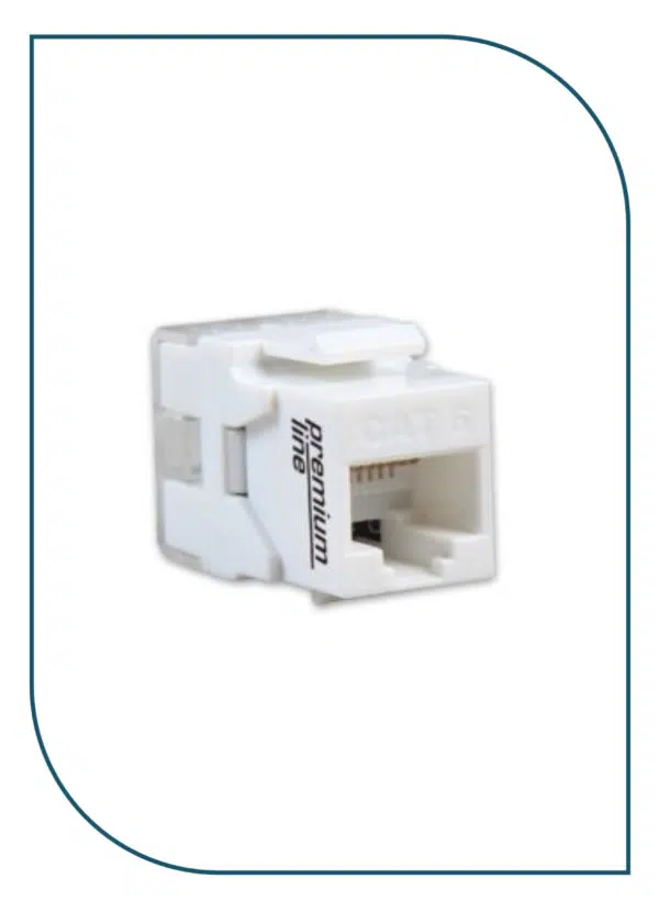 PREMIUM LINE 106121010 CAT6 180 UNSHIELDED KEYSTONE JACK, DUAL TYPE IDC, WHITE