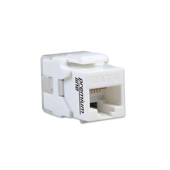 PREMIUM LINE CAT6 180 UNSHIELDED KEYSTONE JACK, DUAL TYPE IDC, BLACK