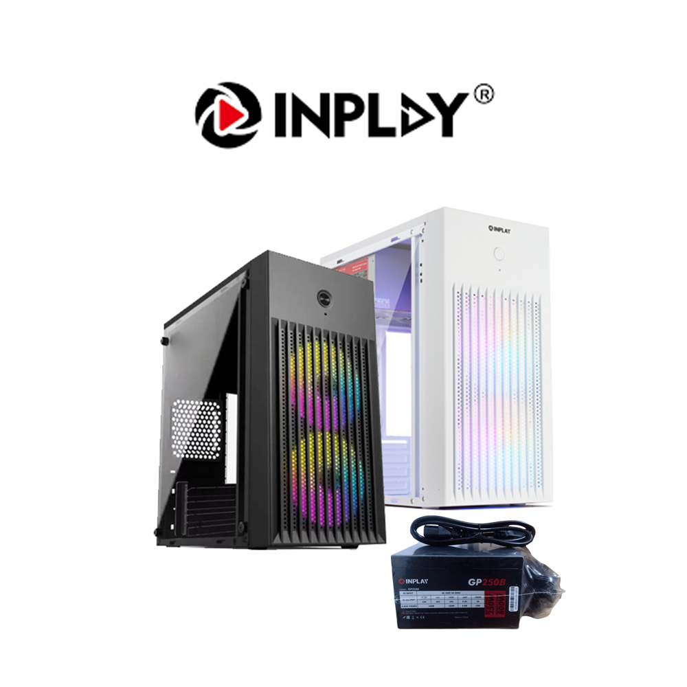 INPLAY LITE X220-G200 CASING BLACK PLASTIC FRONT, BUILT IN GP200B PSU AND 2 RGB FANS