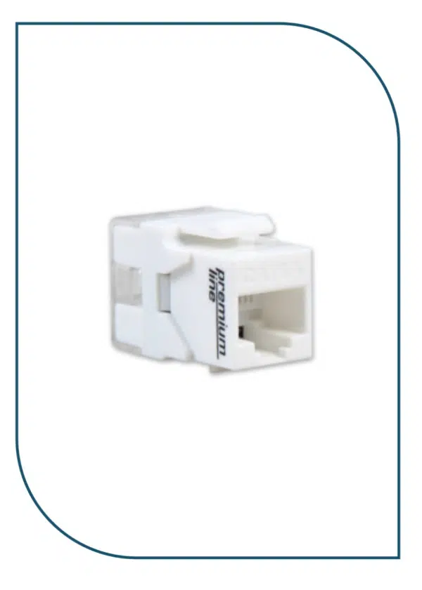 PREMIUM LINE 109121010 CAT6A 180 UNSHIELDED KEYSTONE JACK DUAL TYPE IDC WHITE
