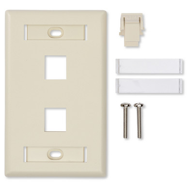 BELDEN AX102655 KCONN FACEPLATE 2-PORT SG WHITE