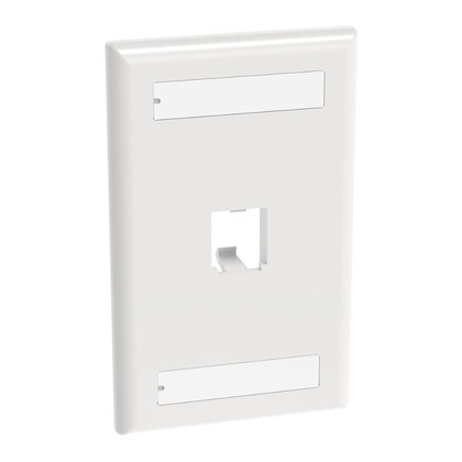 PANDUIT CFPL1WHY PANNET FACEPLATE SIMPLEX WITH LABEL